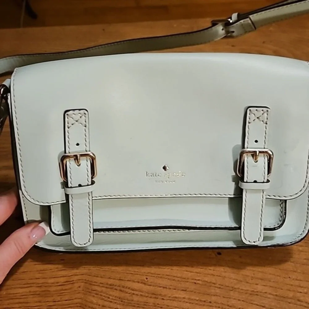 Kate Spade NY New York Scout Essex Crossbody Bag in Cy Blue Long Strap Leather